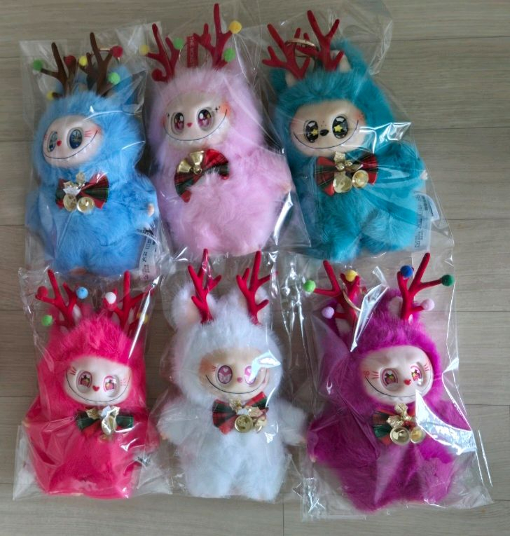 라부부 루돌프 인형 키링 6개 일괄--0