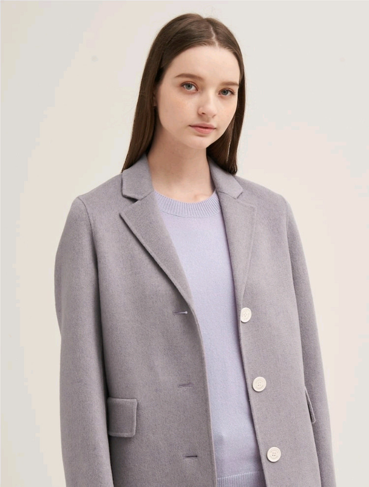 빈폴 레이디스 캐시미어 핸드메이드 코트 라벤더--2