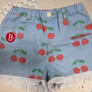 베베드피노 체리 레이스 데님 반바지 120사이즈