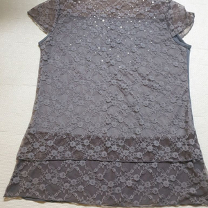 시스루 큐빅반팔티셔츠