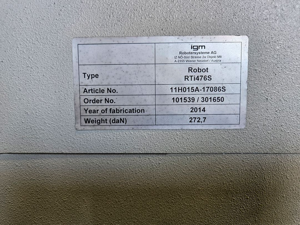 IGM 로봇 및 스윙테이블 세트 robot RTi476S 모델--6