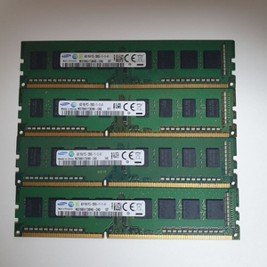 [ 메모리 ] 삼성 DDR3 PC3 - 12800U 4GB 4개 (18,000원/택배무료) rma 램