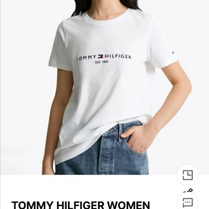 타미힐피거 자수 로고 반팔 티셔츠 xs