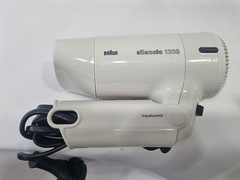 브라운 실렌시오 1200 여행용 헤어드라이어 다리미 세트--2