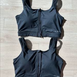 90 뉴발란스 스포츠브라 브라탑 크롭탑 블랙 앞지퍼 프론트지퍼