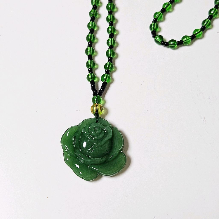 새상품]S급 천연옥 순옥 장미 여자 목걸이 팔찌 귀걸이 스와로브스키 구찌 까르띠에 에르메스 티파니앤코 입생 루이비통--2