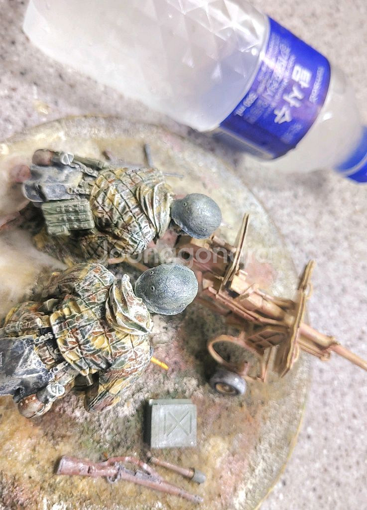 *각종교신가능*대형1/16정밀도색프라모델2WW독일공수부대(팔슈룸예거)비네트작~바람에언덕에서--4