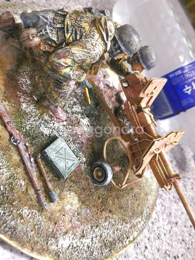 *각종교신가능*대형1/16정밀도색프라모델2WW독일공수부대(팔슈룸예거)비네트작~바람에언덕에서--8