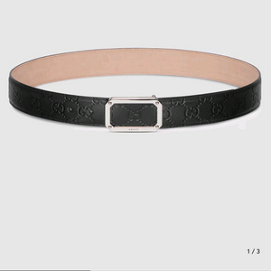 [정품] 구찌 시그니처 벨트 블랙