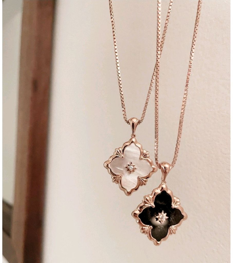 택포,일괄,새상품,선물박스포장]925실버각인 주문제작 최고급 자개 목걸이 귀걸이 세트/스와로브스키 반클리프 루이비통--3