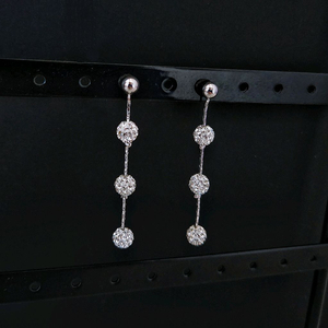 [새상품,선물박스포장]스와로브스키스톤 볼 드롭 실버 귀걸이/목걸이 반지 팔찌 진주 샤넬 14k 18k 반클리프 디올