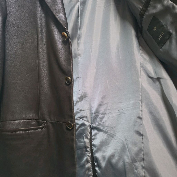 지이크 SIEG 남성 양가죽 쳔연가죽자켓 95 다크브라운--4