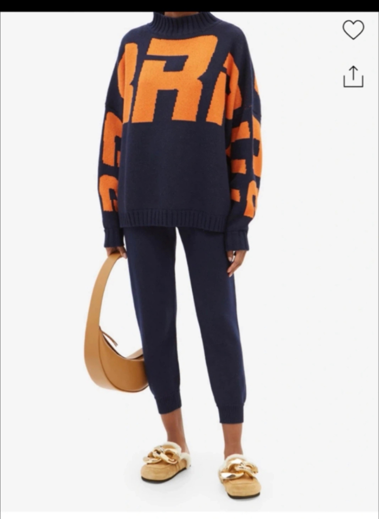 주스트리코트 드로우스트링 웨이스트 울 블랜드 트랙팬츠 네이비 L--2