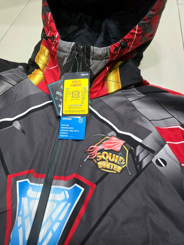 듀스피싱 패딩 120 빅사이즈 새제품 생활방수 운포--3