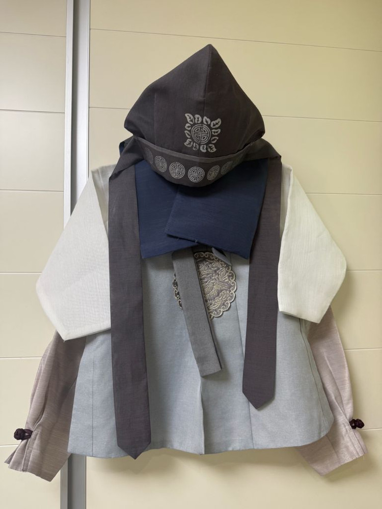 라무드 파파 유아 남아 한복 + 복건 + 금장 허리띠 3호--2