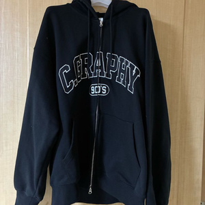코드그라피 C.GRAPHY 90S 로고 블랙 후드집업 M 이미지