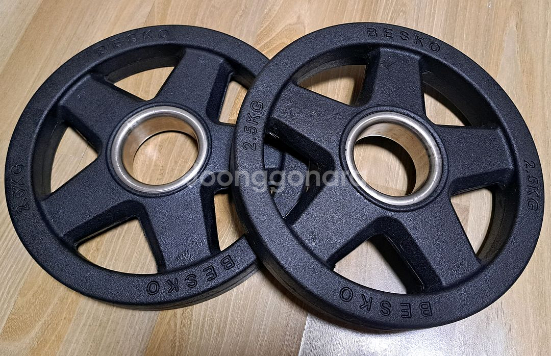 20kg 중량원판 4장 (더스크랙,바디스톤) 2.5k 중량원판 2장 (베스코) - 인천--2