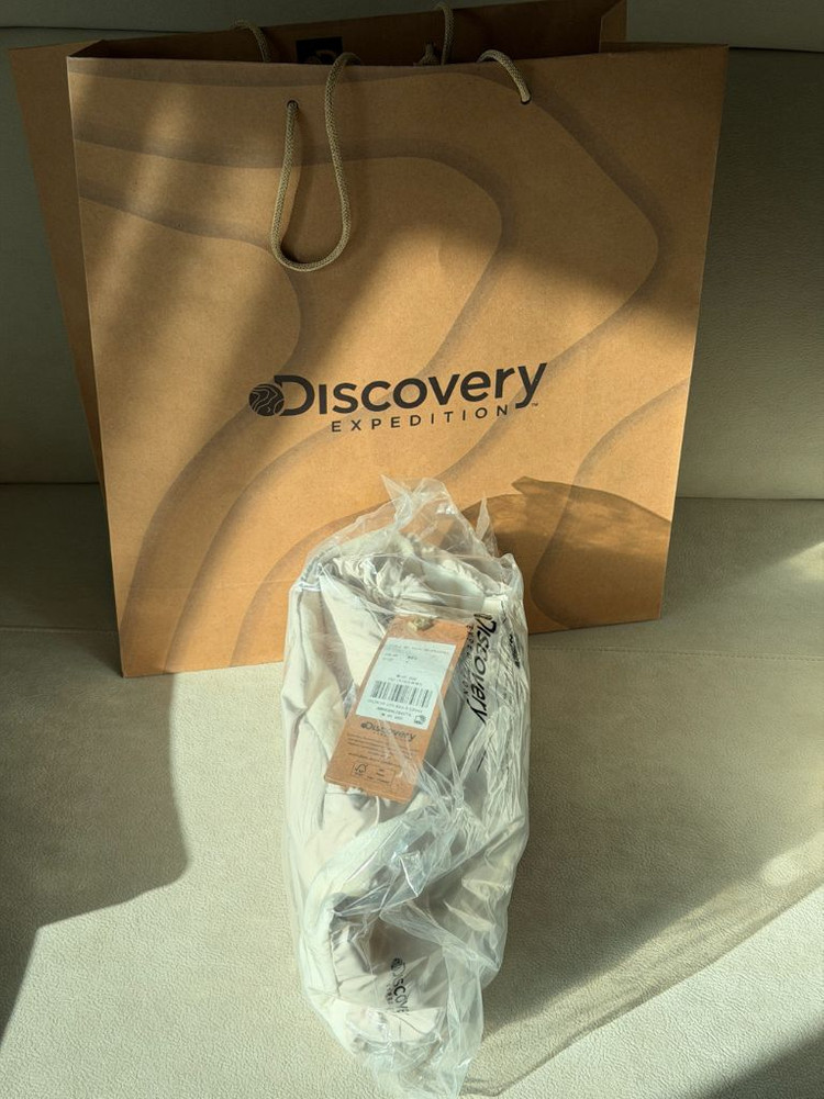 디스커버리 레스터 패딩 머플러 베이지 새상품--1