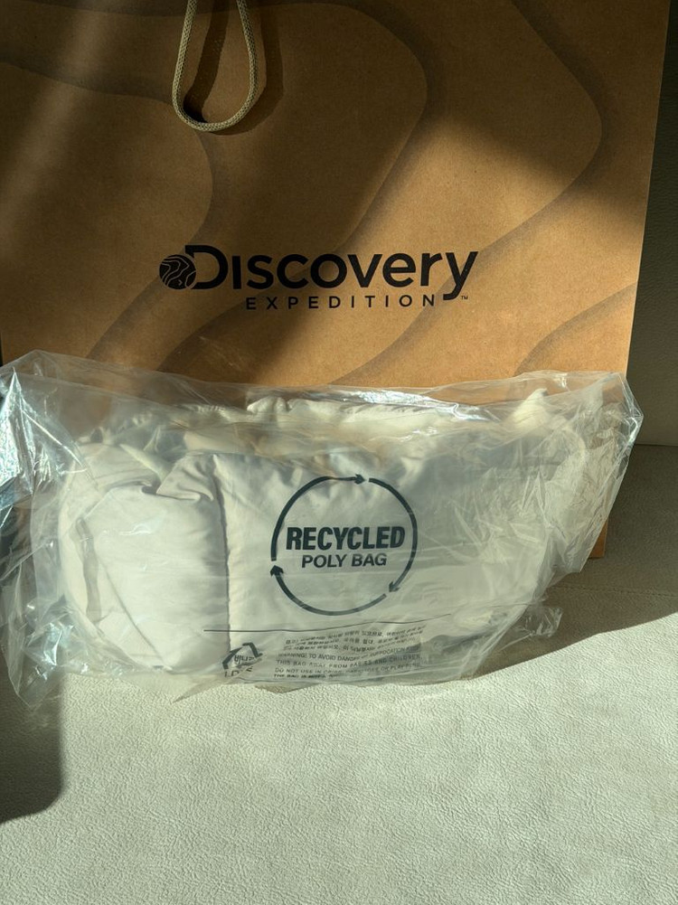 디스커버리 레스터 패딩 머플러 베이지 새상품--4