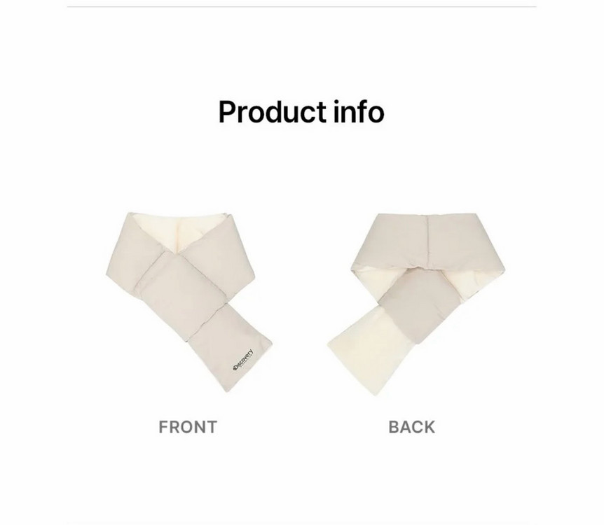 디스커버리 레스터 패딩 머플러 베이지 새상품--6