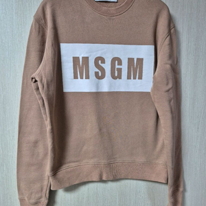 (정품) MSGM 로고 맨투맨 티셔츠 베이지 여성 S