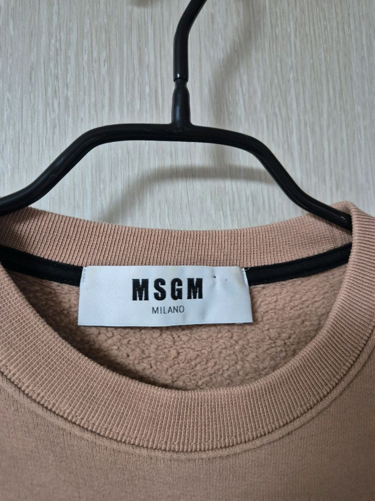 (정품) MSGM 로고 맨투맨 티셔츠 베이지 여성 S--3