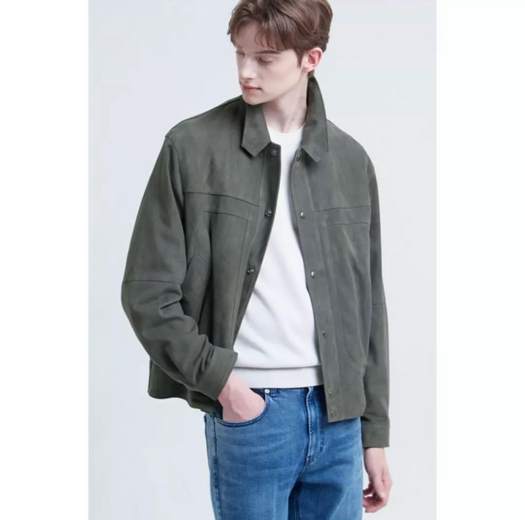 타임옴므 램스킨 스웨이드 점퍼 100사이즈 팝니다--2