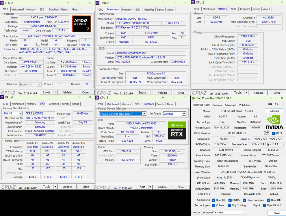 (새제품)풀박스 9800x3d + 4080 1tb,32gb 본체--2