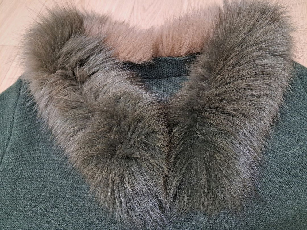 모피 목장식 니트롱조끼(55~66)--3