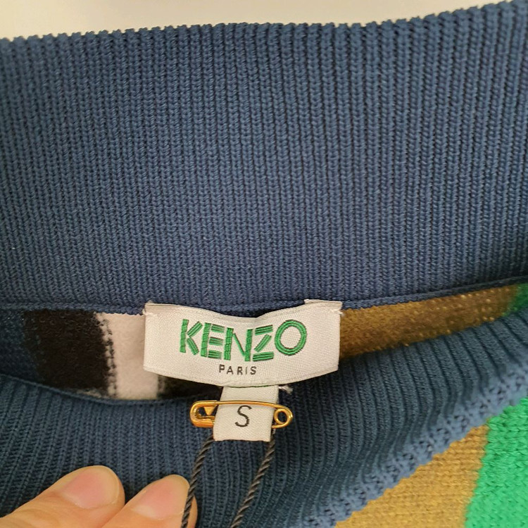 겐조 믹스드 플레어 니트 밴딩스커트--3