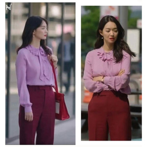 새상품 신민아 블라우스 바지 세트 / M사이즈