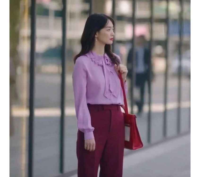 새상품 신민아 블라우스 바지 세트 / M사이즈--2