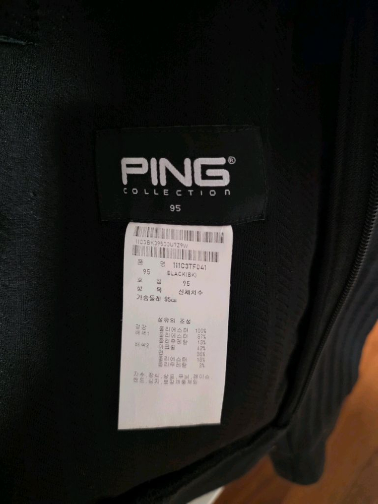 ping(핑) 골프 웨어 집업 긴팔 티셔츠 95 블랙--2