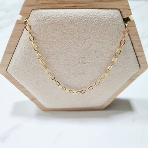 18k할로우 체인 목걸이 옐로우골드