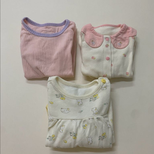 아기 내의 3벌 일괄 (90 / 코코하니, 압소바, 아가방)