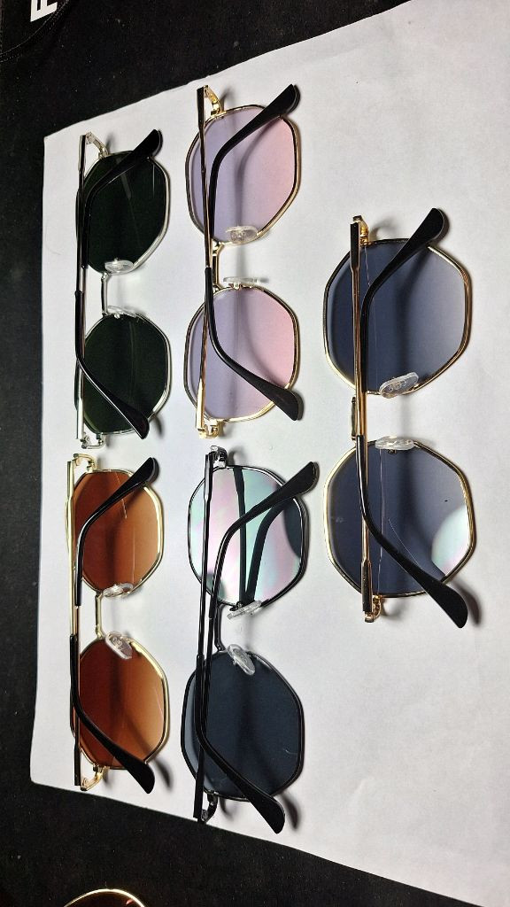 빈티지 선글라스 안경 팔각형 남녀공용 외출용 패션--2