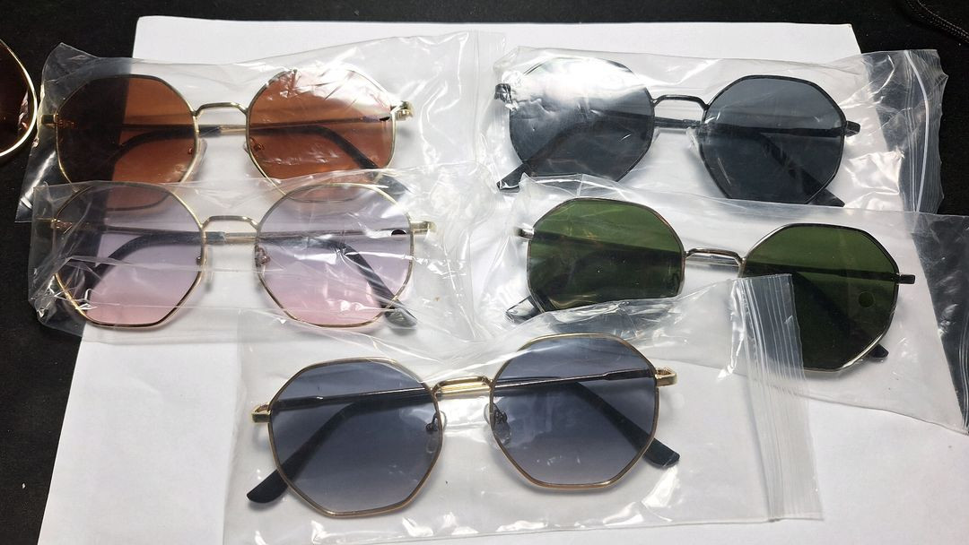 빈티지 선글라스 안경 팔각형 남녀공용 외출용 패션--3