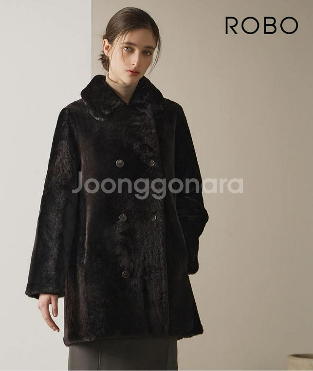 [새상품] ROBO 로보 무스탕 코트, 리버시블, 초코브라운, 66, 온라인 판매중--1