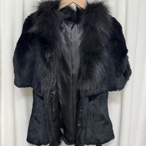 블랙 폭스퍼 코트