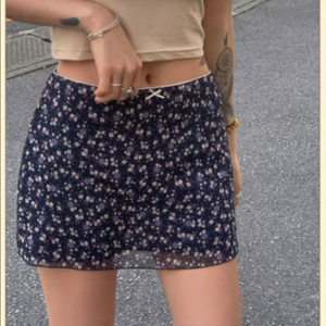 (미개봉) 페일제이드 플라워 리본 미니스커트 네이비 M 이미지