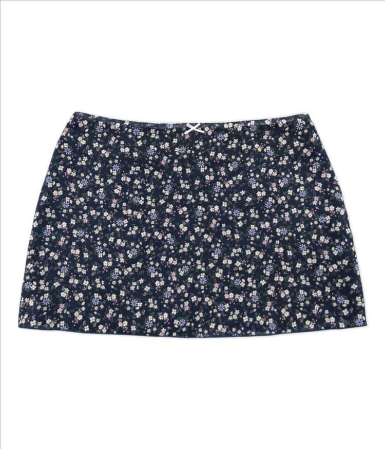 (미개봉) 페일제이드 플라워 리본 미니스커트 네이비 M 이미지