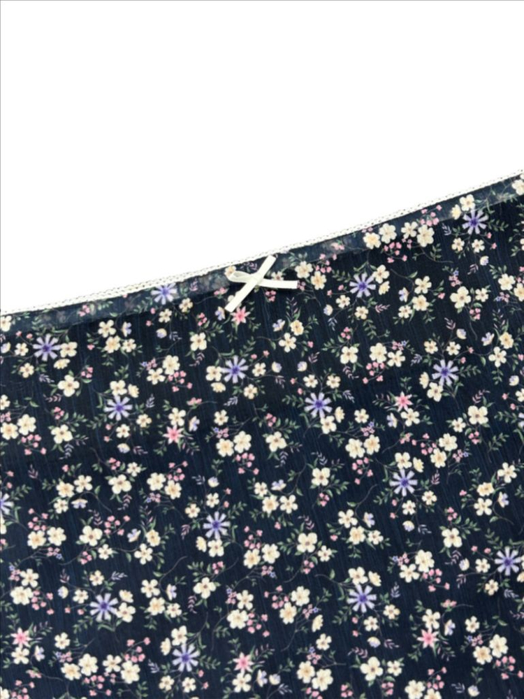 (미개봉) 페일제이드 플라워 리본 미니스커트 네이비 M 이미지