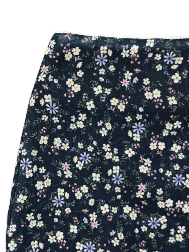 (미개봉) 페일제이드 플라워 리본 미니스커트 네이비 M 이미지