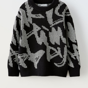 자라키즈 자수 니트 스웨터