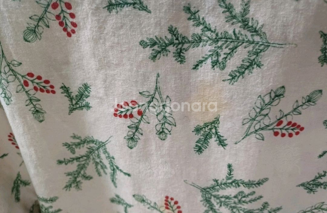 핸드메이드 크리스마스 나뭇잎 패턴 원피스--3