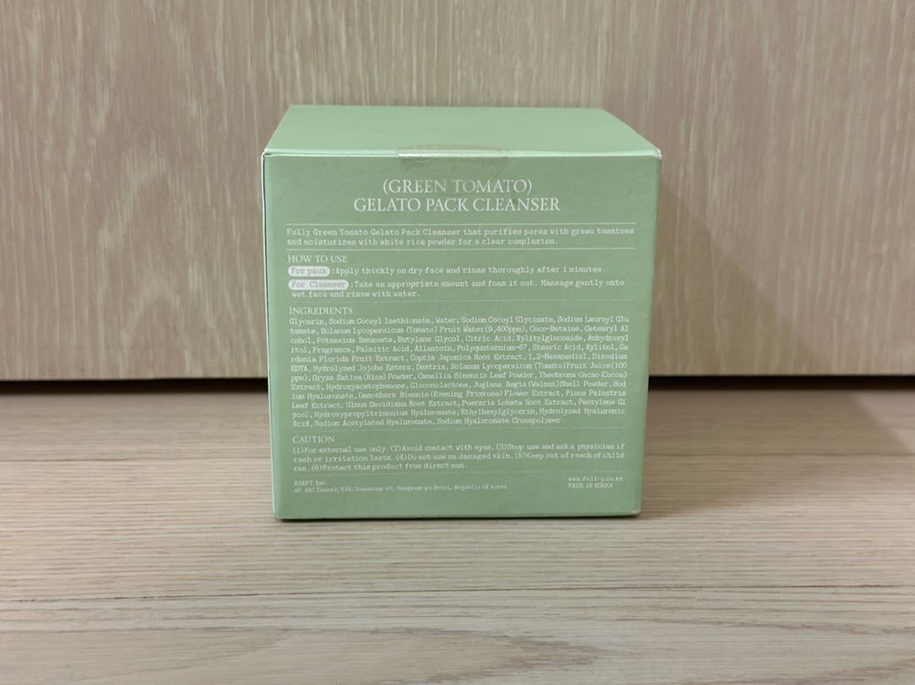 새상품) FULLY 풀리 그린 토마토 젤라또 팩 클렌저--8