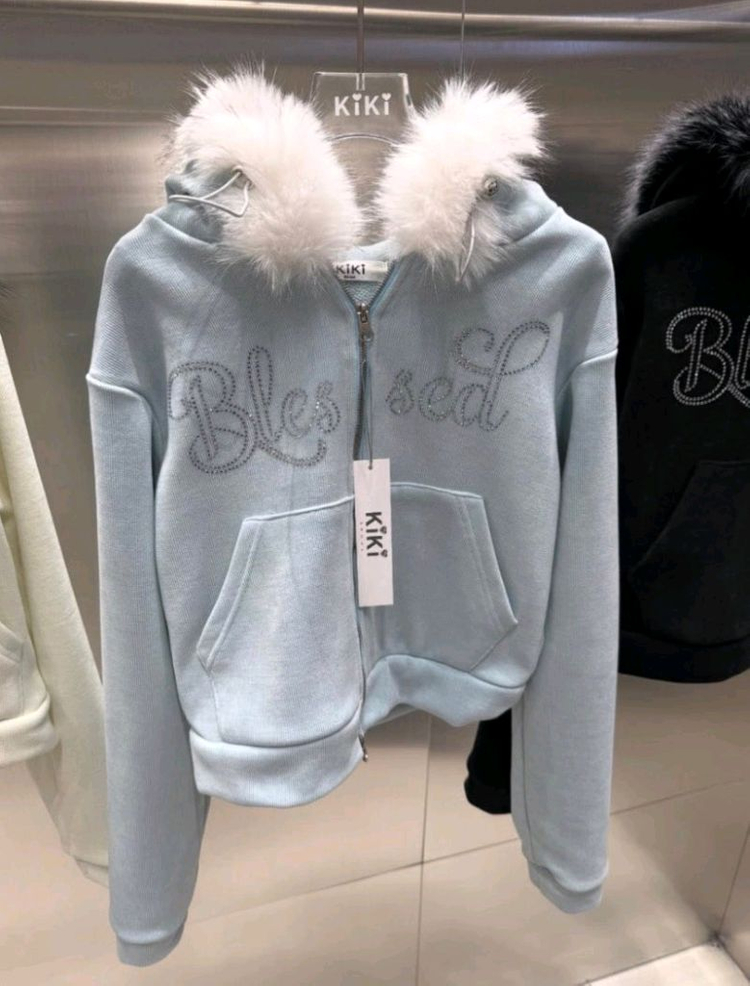 후드퍼 크롭 집업 와이드팬츠(새상품)--3