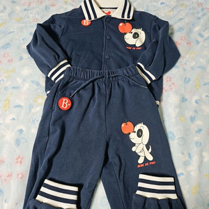 베베드피노 강아지 상하복 세트 네이비 110