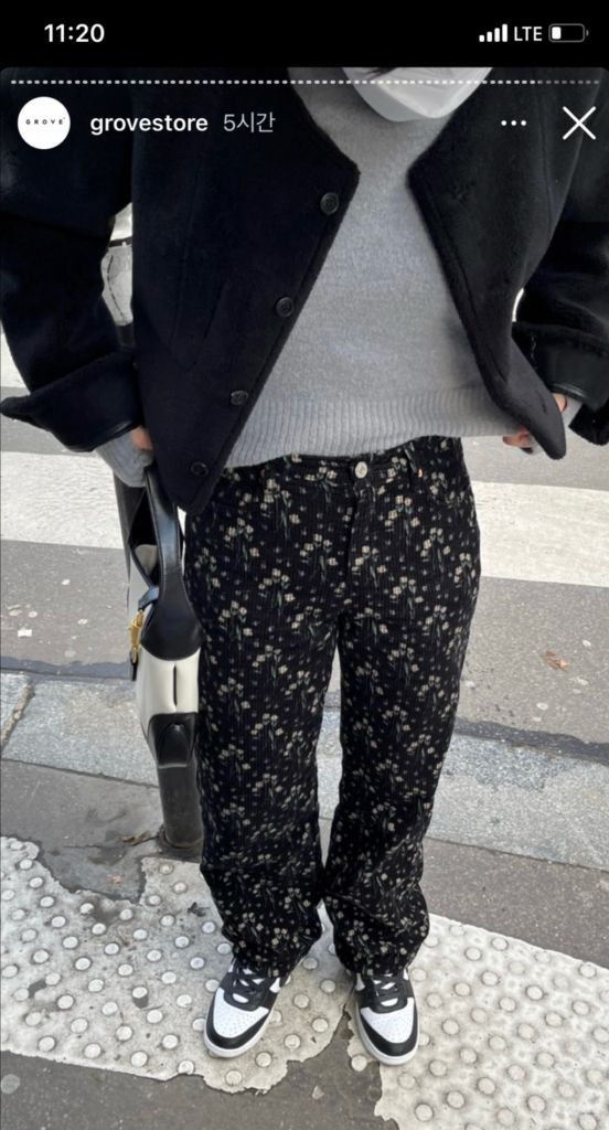 새상품)그로브 플라워 데님 팬츠 GROVE--2