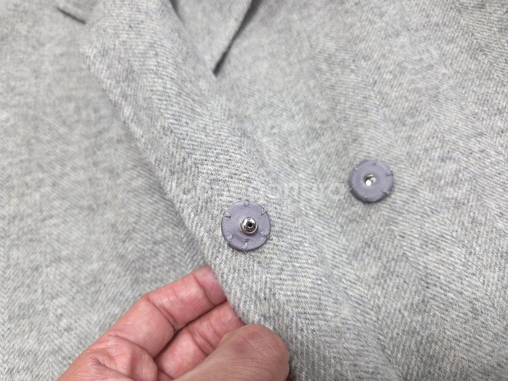 닐바이피(NILBY P) 램스울 캐시 핸드메이드 하프코트 프리사이즈--8